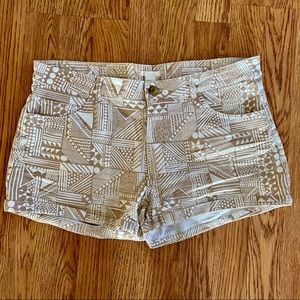H&M Khaki Tribal Pattern Shorts
